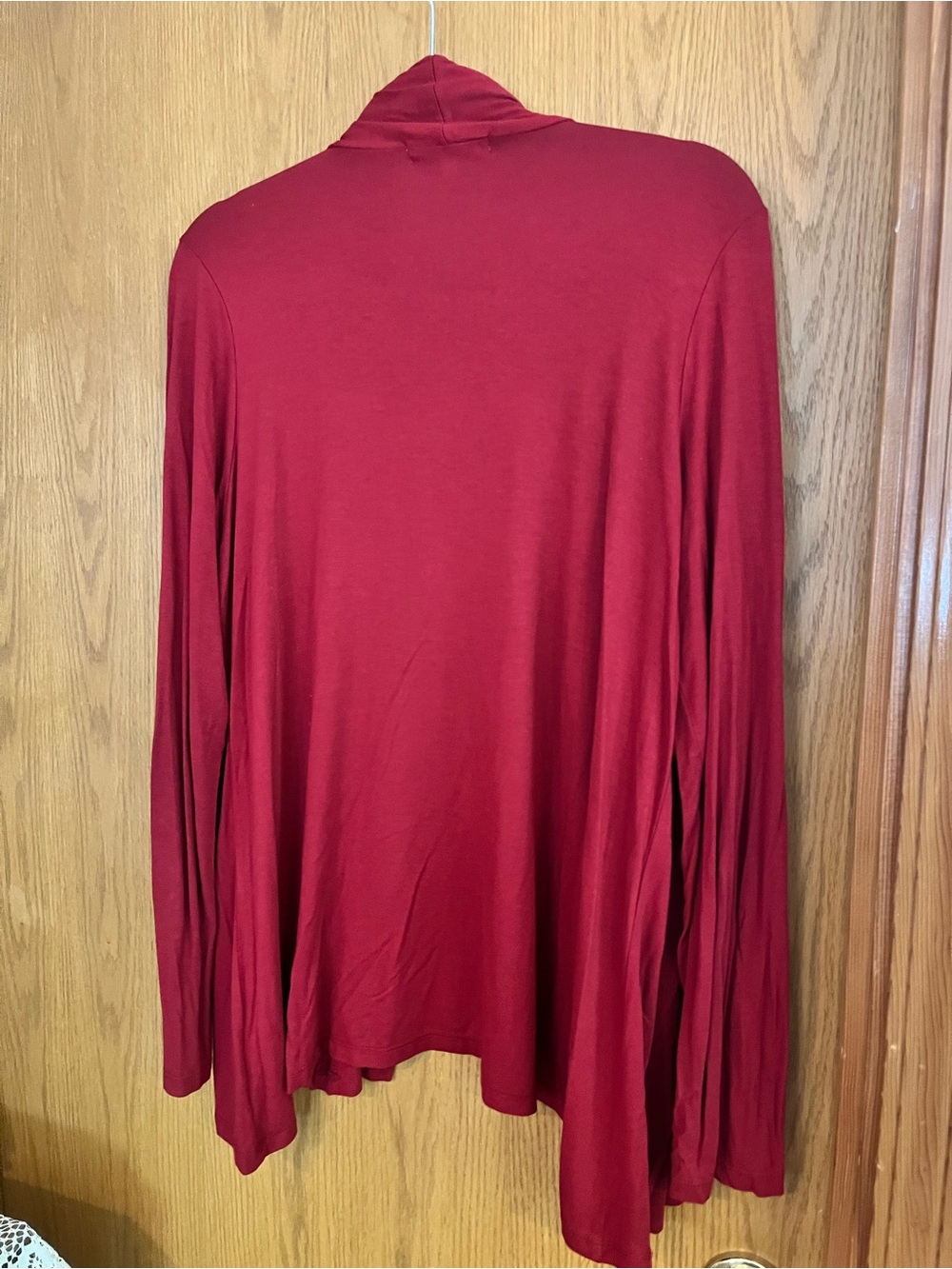 GG Collection Open-Front Red Cardigan - Picture 4 of 4